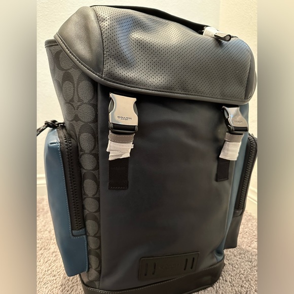 Brand New - Coach Ranger Backpack with Signature Canvas Pieced Patchwork - Picture 1 of 9